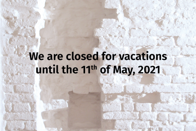 We are closed for vacations